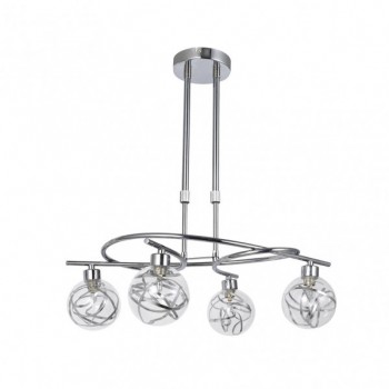 Distribuidor - Lâmpadas Diversas | Lâmpadas Modernas | LAMPARA VARANASI 4XG9 CROMO REGX50X32 CM Ref: 154454020